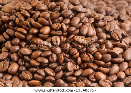 coffee beans as a background for design