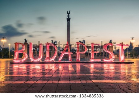 Heroes' Square - Budapest Hungary - Sunrise