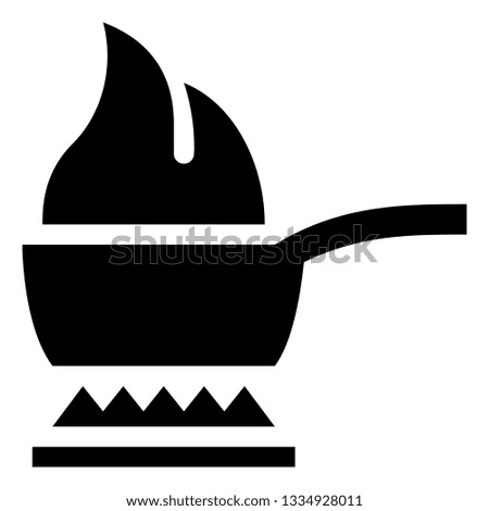 Frying Pan With Flame Icon
