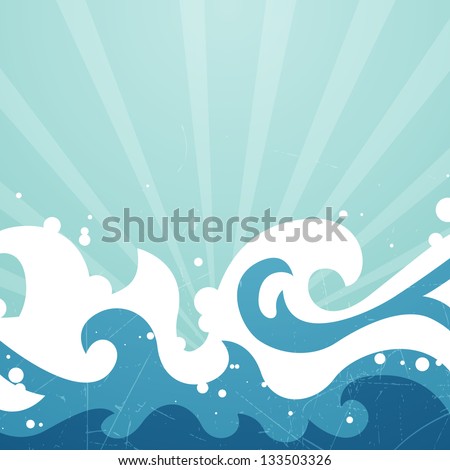 Vector Illustration of an Abstract Summer Background