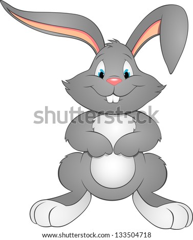 Easter bunny, vector illustrations