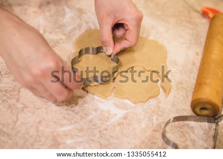 baking homemade cookies in the kitchen
