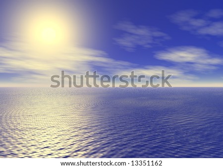 Sunset Ocean Horizon