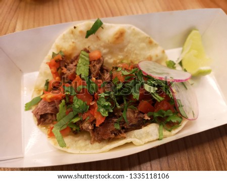 Mexican taco on a table