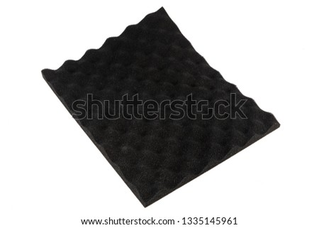 Noise isolating protective and shock isolated on white background. Fire proof 
 Sound Insulation Material.
