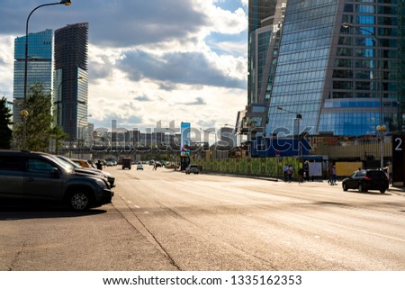urban cityscape panorama with modern buildings