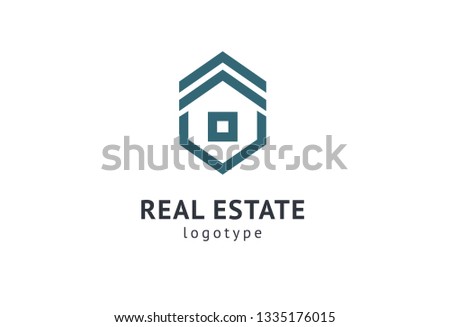 Abstract real estate agent logo icon vector design. Rent, sale of real estate vector logo, House cleaning, home security. Vector man and house logo concept.