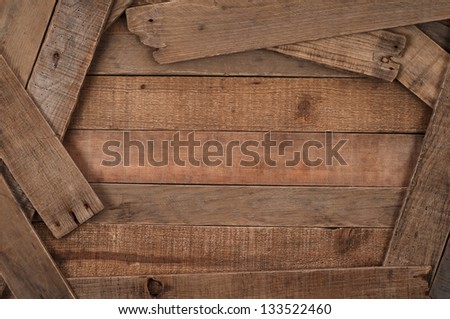 Country Style Rustic Wood Background with center copyspace
