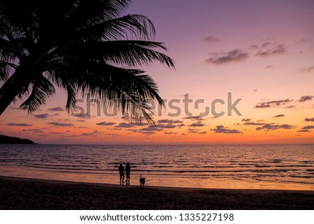 Sea summer in sunset, peter-pan resort,koh kood,thailand