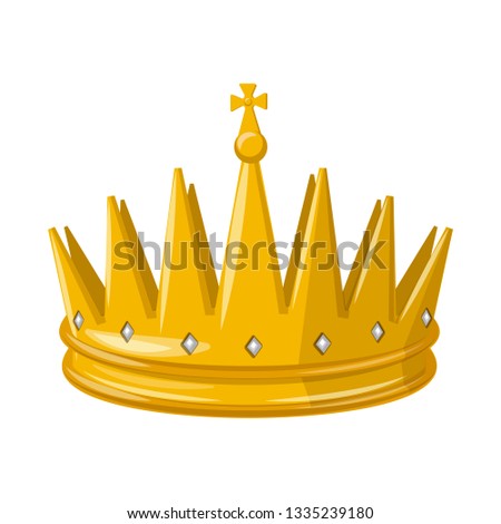 Isolated object of monarchy and gold sign. Collection of monarchy and heraldic vector icon for stock.