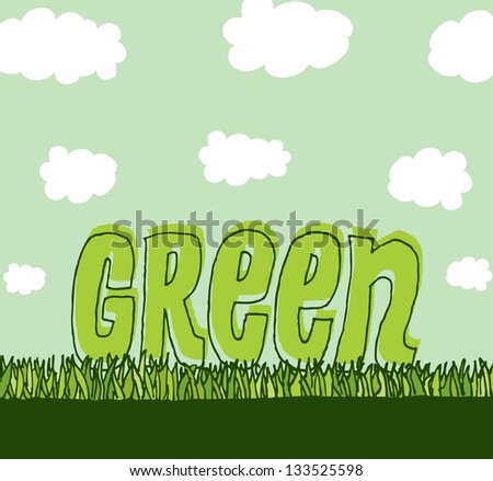 Green with copy space / Clean environment