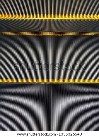 Close up  escalator steps in the shopping mall