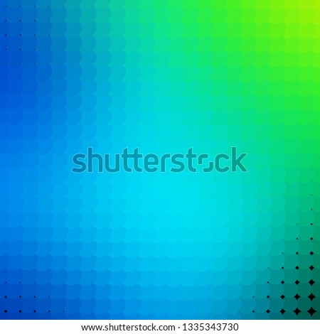 Light Blue, Green vector background with circles. Abstract colorful disks on simple gradient background. New template for your brand book.