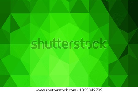 Light Green vector polygonal template. Elegant bright polygonal illustration with gradient. Best triangular design for your business.