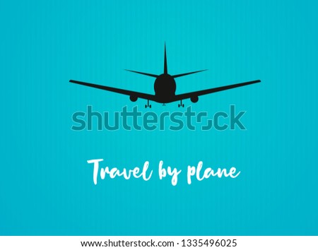 Time to travel. paper style airplane for travel design. vector illustration.