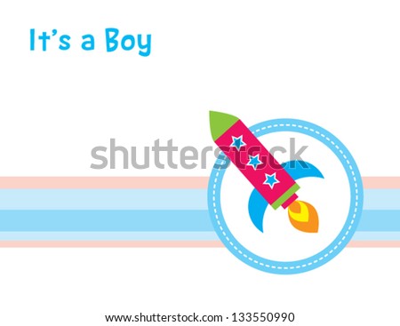 it is a boy rocket tag
