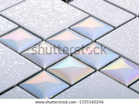 glass tiles  with stone 