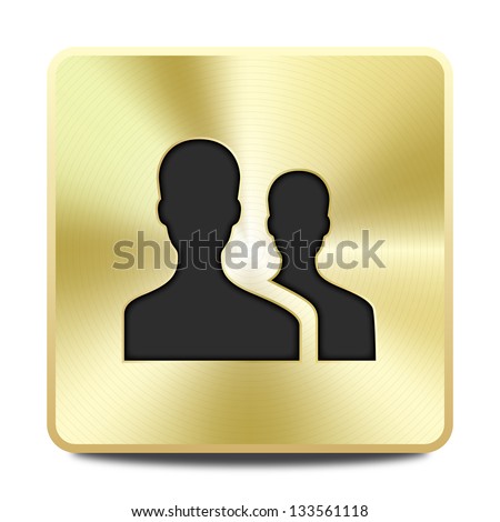 Golden user group icon