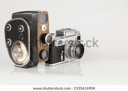 vintage photo and video cameras