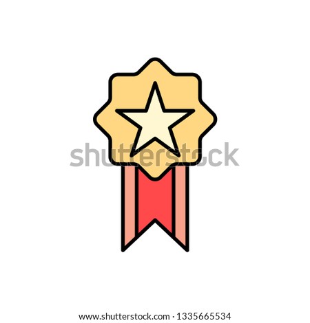 Award flat vector icon sign symbol