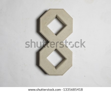 A sample of stone shape on the unicolored background