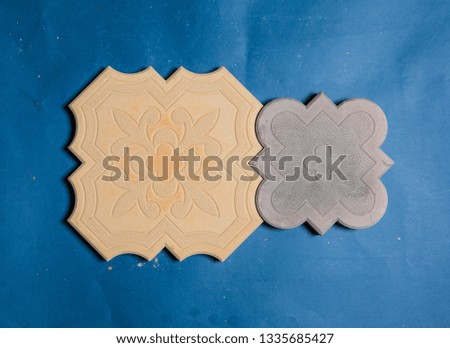 A sample of stone shape on the unicolored background