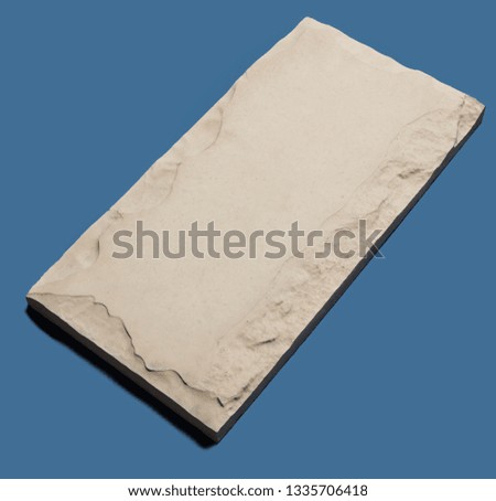 
A sample of wall stone shape on the unicolored background