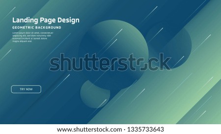 Minimal geometric background. Landing page design template. Dynamic shapes composition. EPS10 vector