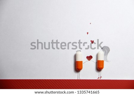 medicine on a white background