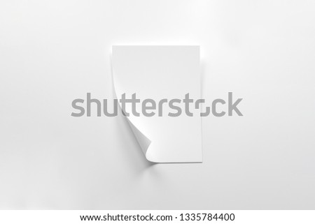 Paper on White background for Mock up.  Royalty-Free Stock Photo #1335784400