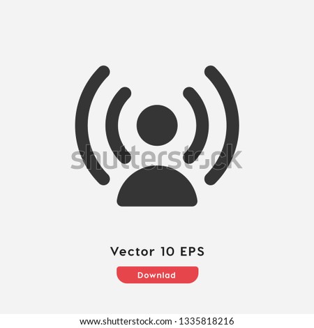 influencer icon vector. Linear style sign for mobile concept and web design. influencer symbol illustration. Pixel vector graphics - Vector. Royalty-Free Stock Photo #1335818216