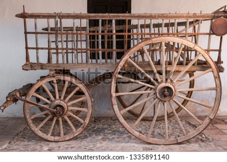 Wooden cart in Spain.