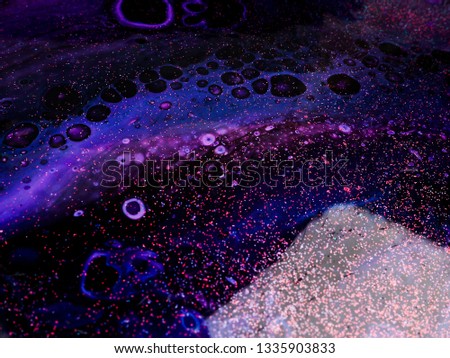 distant galaxies, abstract background, artificial space blue blur