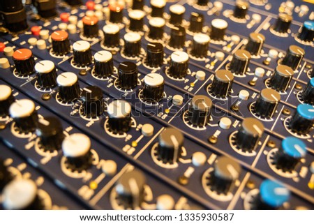 Mixer in a recording studio