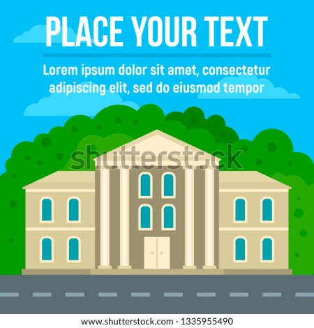 Supreme courthouse concept background. Flat illustration of supreme courthouse vector concept background for web design