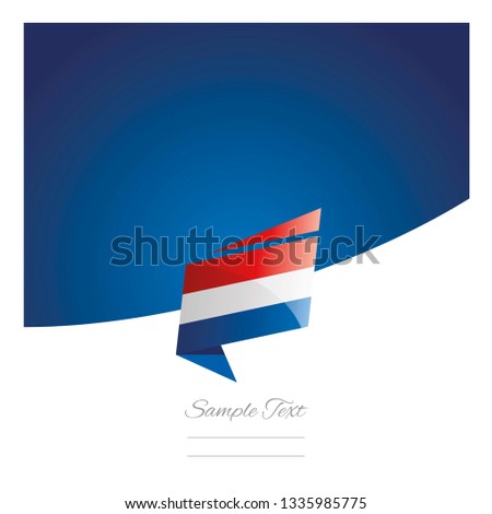 Netherlands flag New abstract origami blue background banner vector