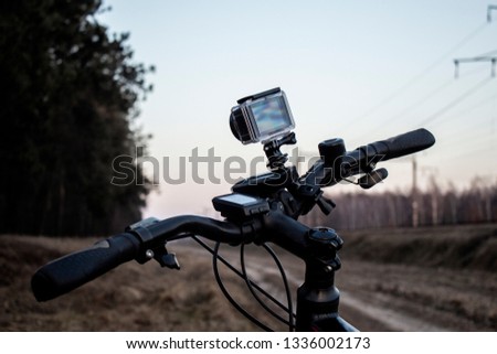 Action camera on the bike