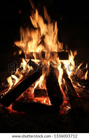 fire flames burning log bonfire background  stock, photo, photograph, picture, image