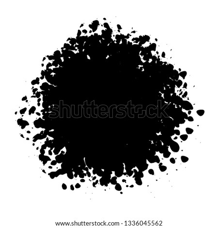 Distress isolated blot texture. Grunge design artistic template. Icon, Badge, logo old aged element. EPS10 vector.