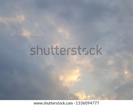 Cloudy sky background before sunset