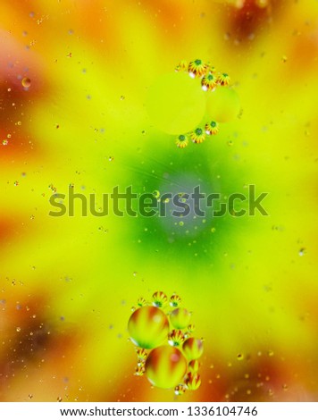 Colorful Abstract background with oil drops in water abstract macro psychedelic pattern image