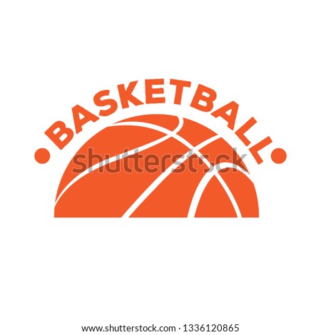 Isolated basketball banner with a ball. Vector illustration design