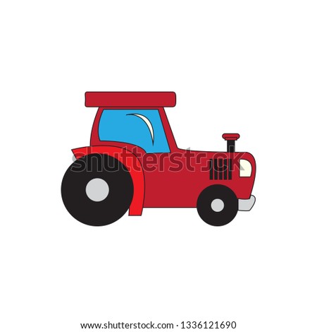 Isolated tractor cartoon image. Vector illustration design