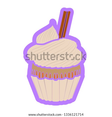 Isolated colored cupcake icon. Vector illustration design