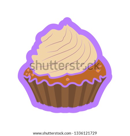 Isolated colored cupcake icon. Vector illustration design