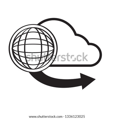 Isolated cloud computing icon. Vector illustration design