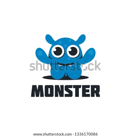 Monster Logo Cute Icon and Character