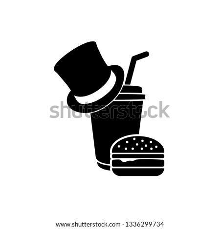 fast food  icon/ hamburger icon/ coffee icon/ fast food logo vector