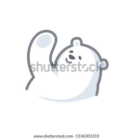 white bear cartoon character cute isolated on white background, beautiful teddy bear cartoon characters cute, clip art bear lovely and funny, clipart white teddy bear mascot cartoon