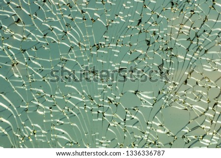 The broken glass is a splendid look that is the art of nature.